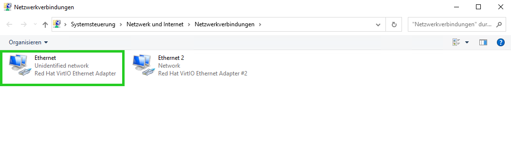 Screenshot des Fensters Eigenschaften von Internet Protocol Version 4 (TCP/IPv4). In diesem Fenster ist das Element Internetprotokoll Version 4 (TCP / IPv4) hervorgehoben.