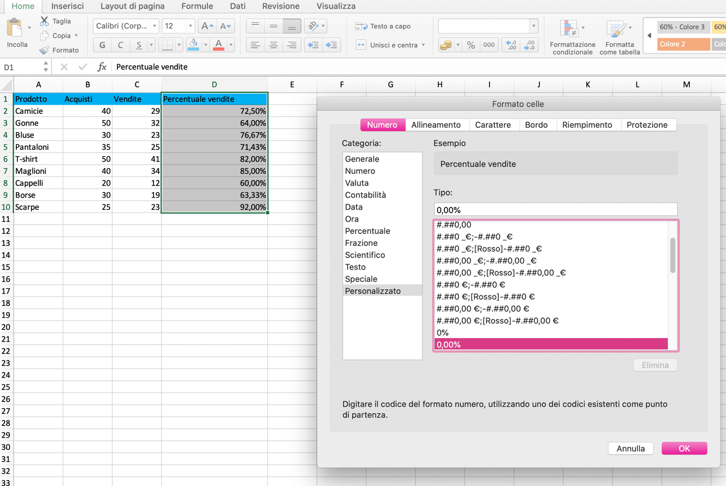 Calcolare Le Percentuali In Excel Mediante Formule - IONOS