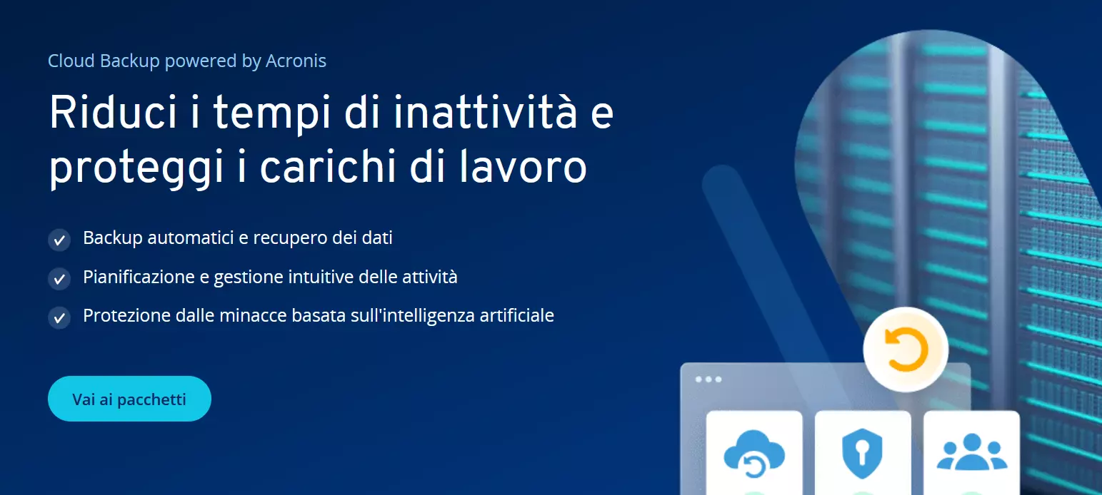 Screenshot di Cloud Backup di IONOS