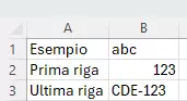 Excel: spostamento avvenuto della riga