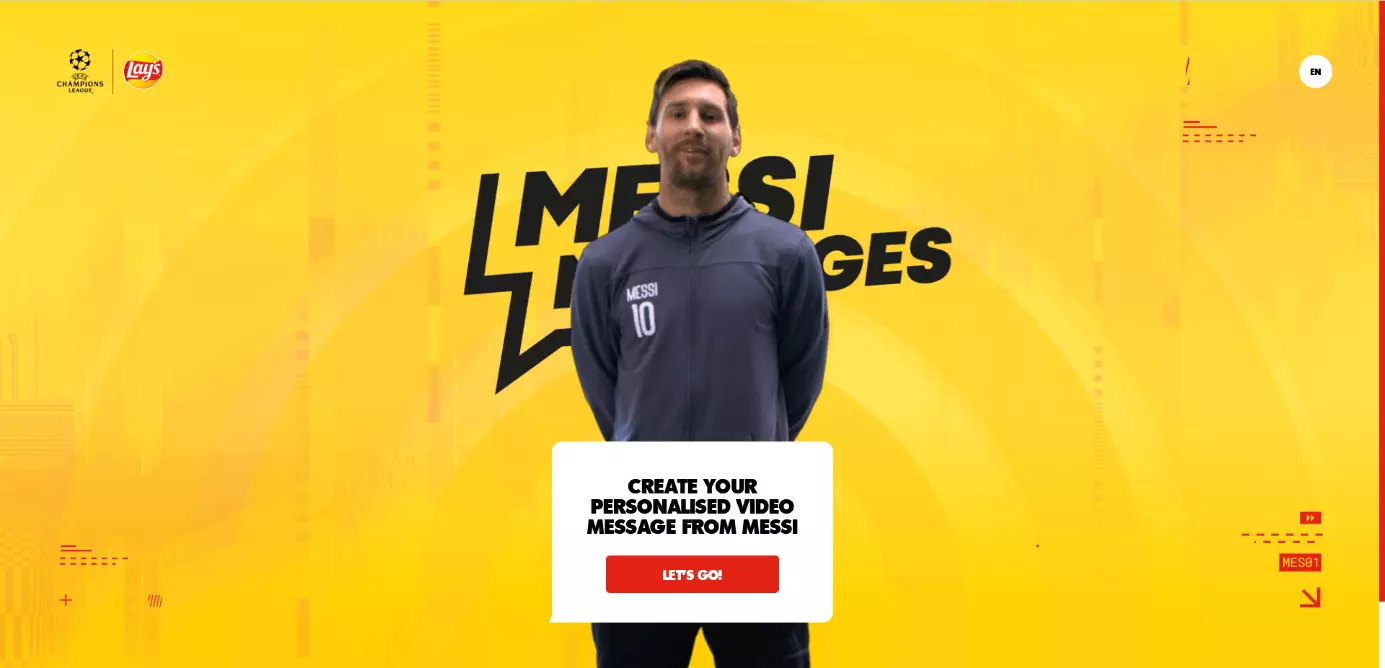 Esempio di co-branding con personaggi famosi: Lionel Messi e le patatine Lay