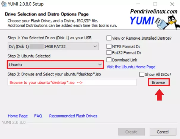 YUMI: file di installazione già nel computer