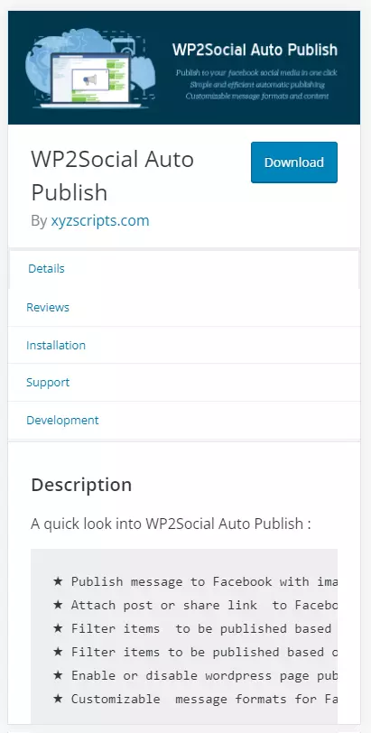 “WP2Social Auto Publish” su wordpress.org