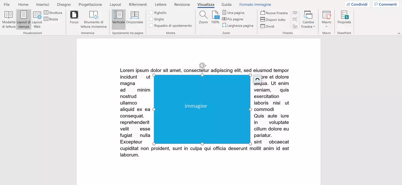 Microsoft Word: disporre il testo intorno alle immagini 