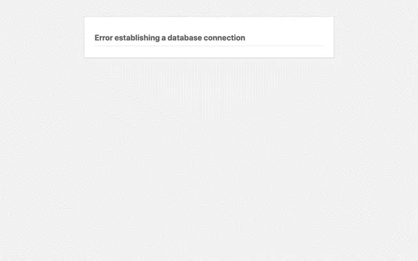 Messaggio di errore WordPress “Error Establishing a Database Connection”