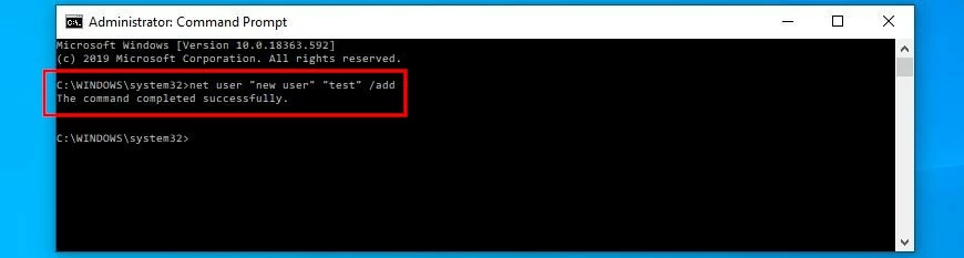 Prompt dei comandi in Windows 10