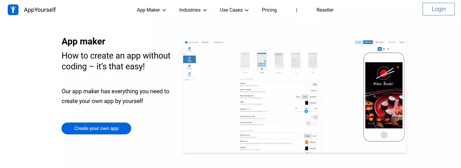 Sito ufficiale dell’app builder AppYourself