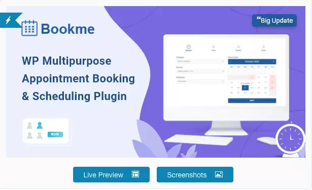 Screenshot di Bookme su CodeCanyon