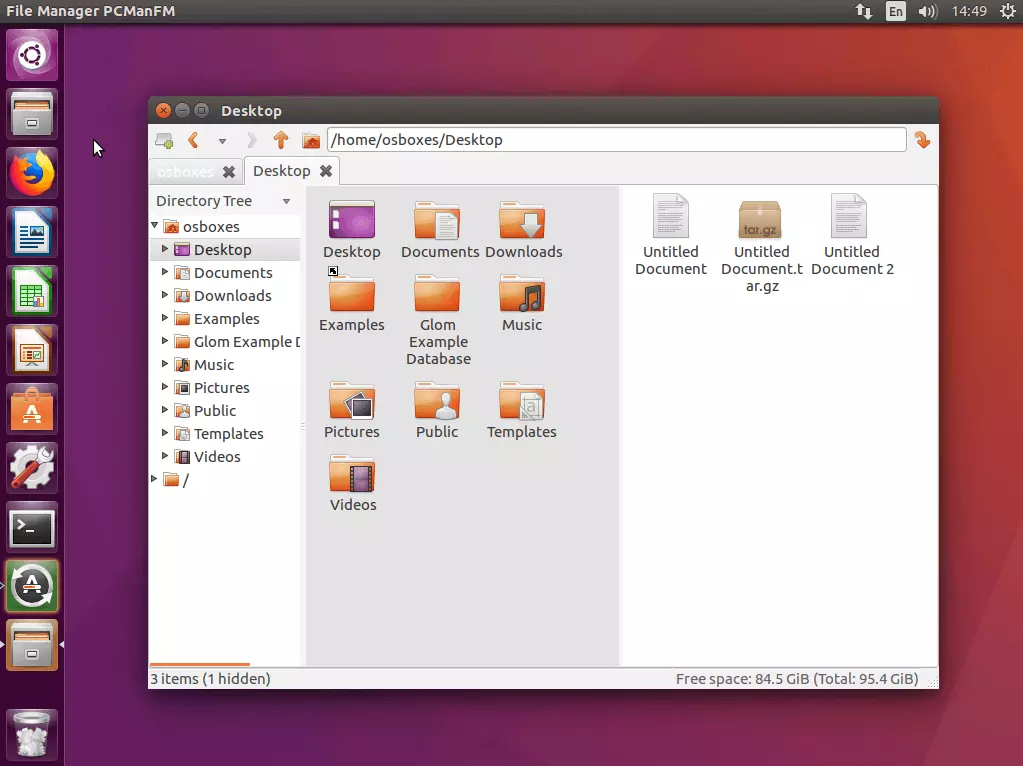 L’interfaccia utente del file manager per Linux PCManFM