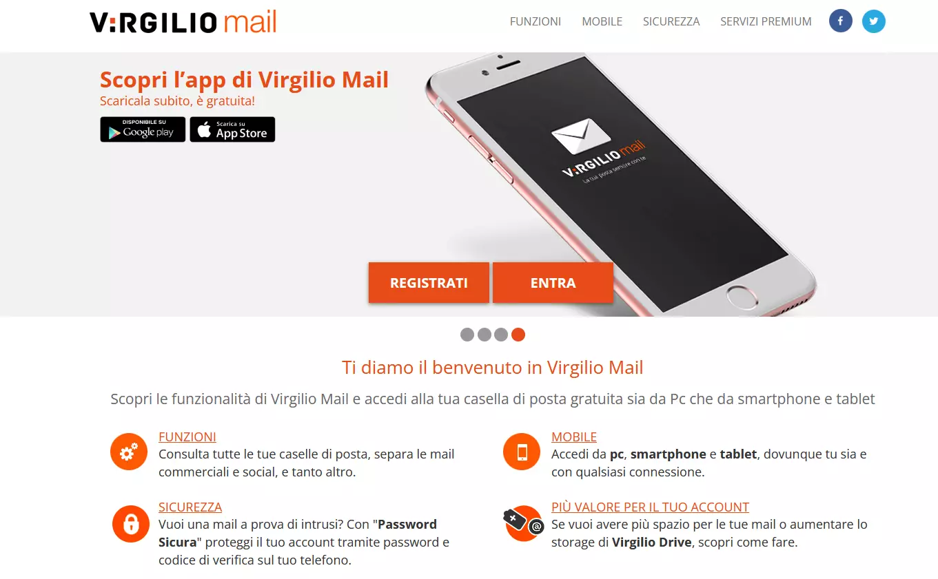 Homepage di Virgilio Mail