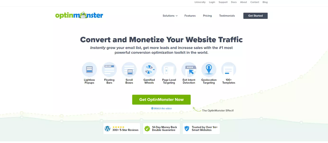 Sito del plugin premium per WordPress OptinMonster