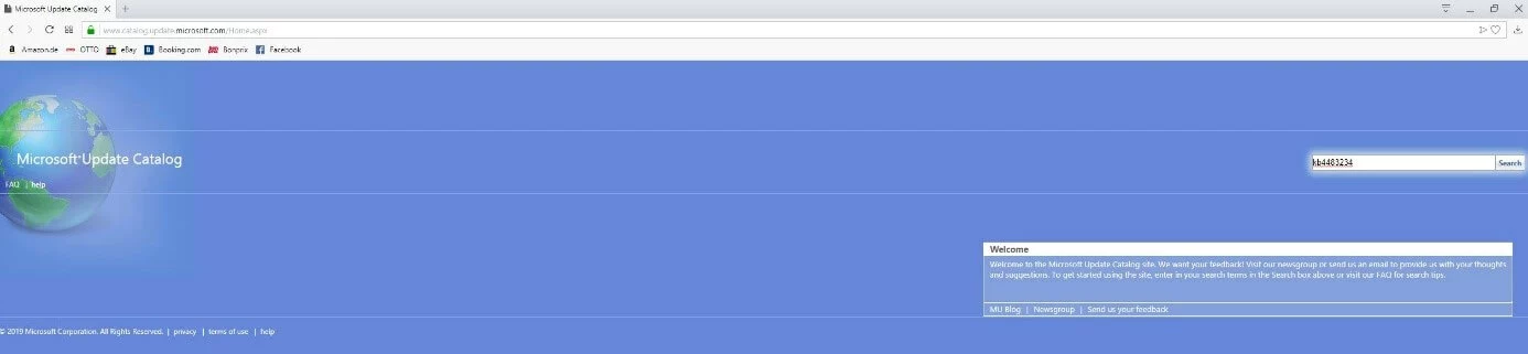 Microsoft Update Catalog: ricerca aggiornamenti