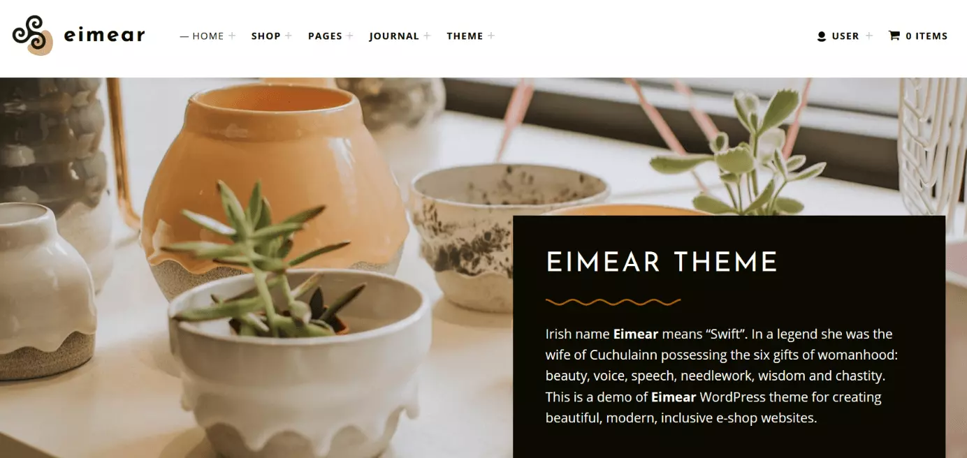 Il tema WordPress Eimear di WebMan Design