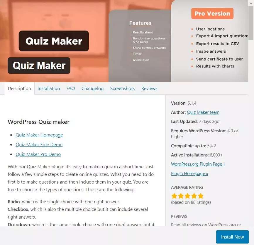 Plug-in per quiz di WordPress: Quiz Maker