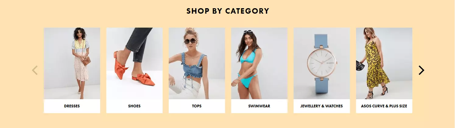 Thumbnail dello shop online ASOS