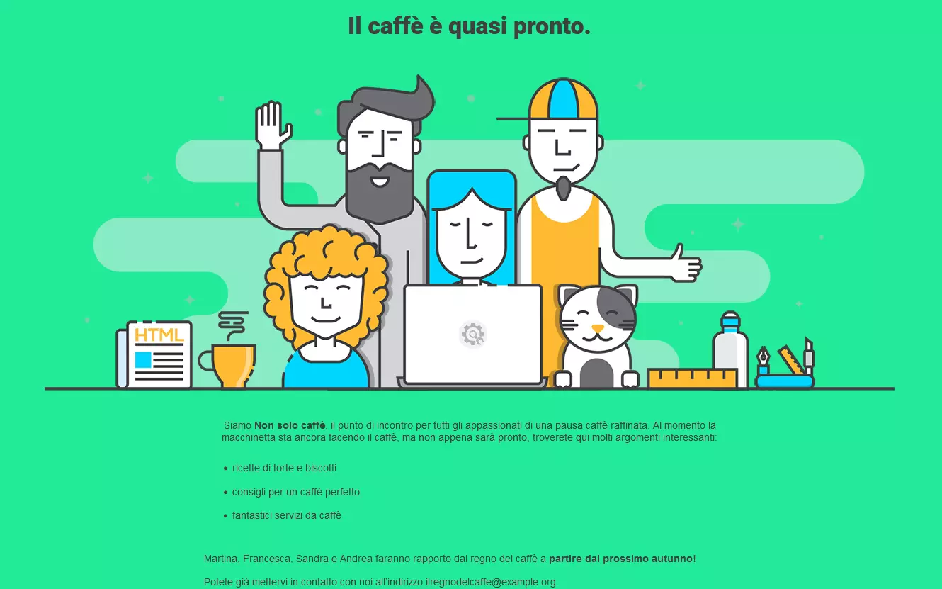 Sito web in arrivo con presentazione dell’azienda