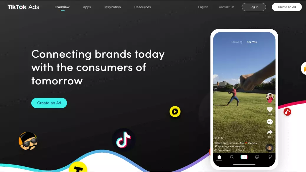 TikTok per le aziende: la pagina web dei TikTok Ads