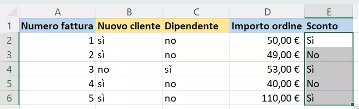 Excel: risultato dopo la combinazione di più funzioni