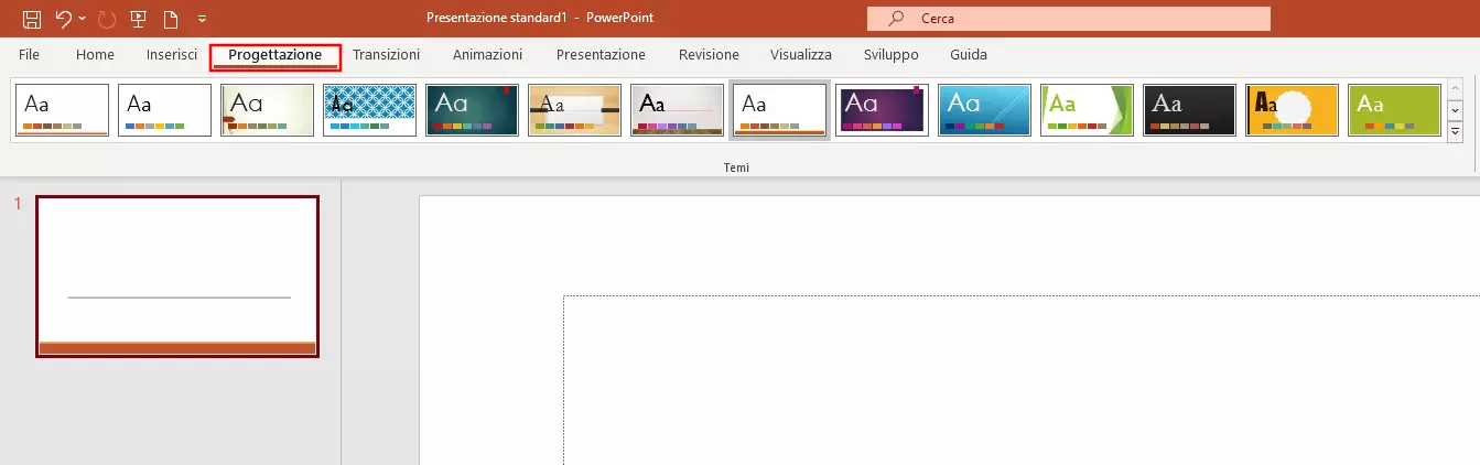 PowerPoint 365: scheda “Progettazione”