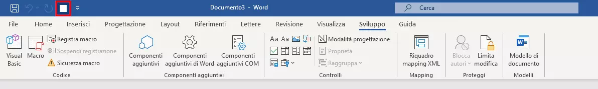 Microsoft Word 365: barra degli strumenti di accesso rapido