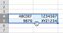 Excel: selezionare le celle da spostare