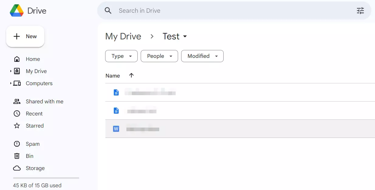 Applicazione web di Google Drive