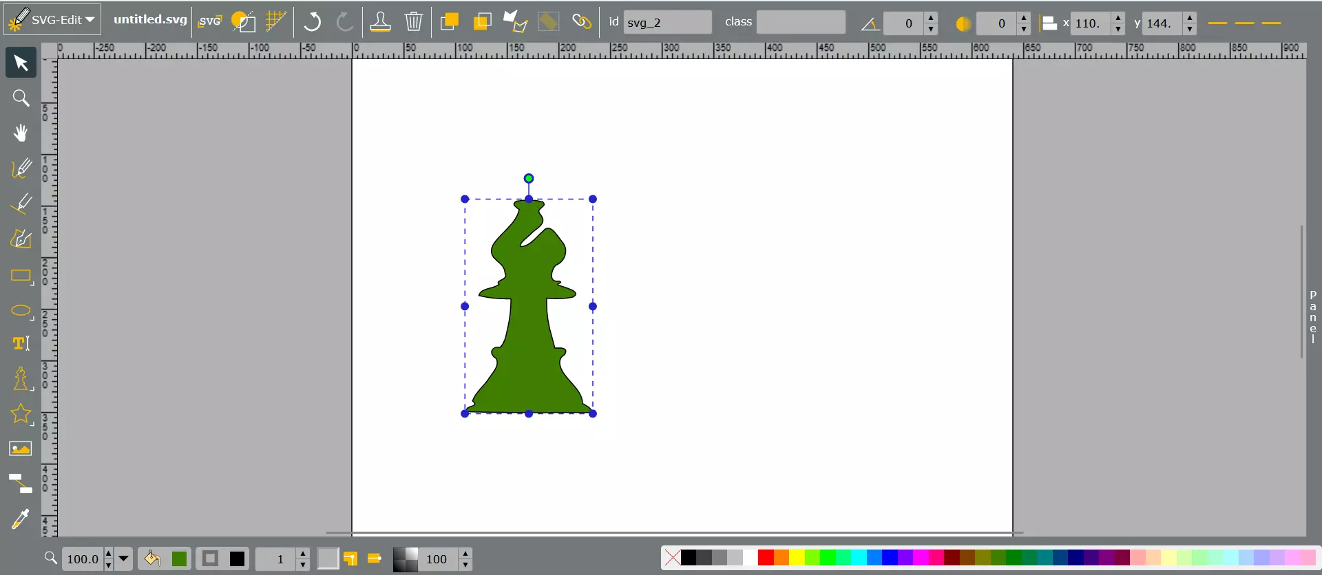 Interfaccia utente del software SVG-Edit