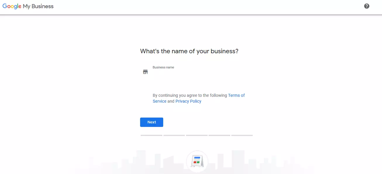 Google My Business: selezione del nome dell’attività