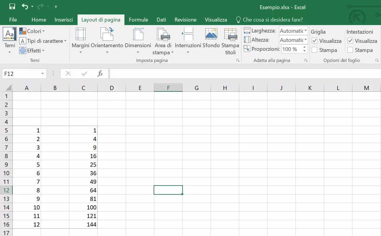 Impostare l’area di stampa in Excel