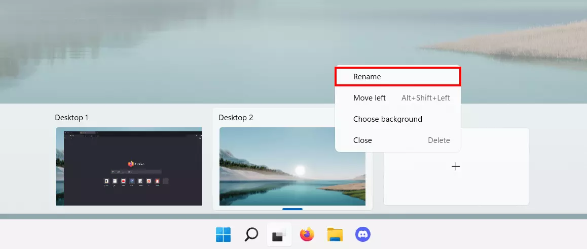 Rinominare i desktop virtuali in Windows 11