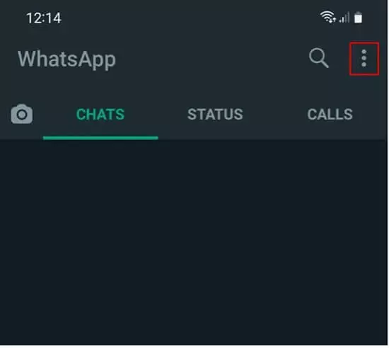 WhatsApp: icona con tre puntini per l’apertura del menu