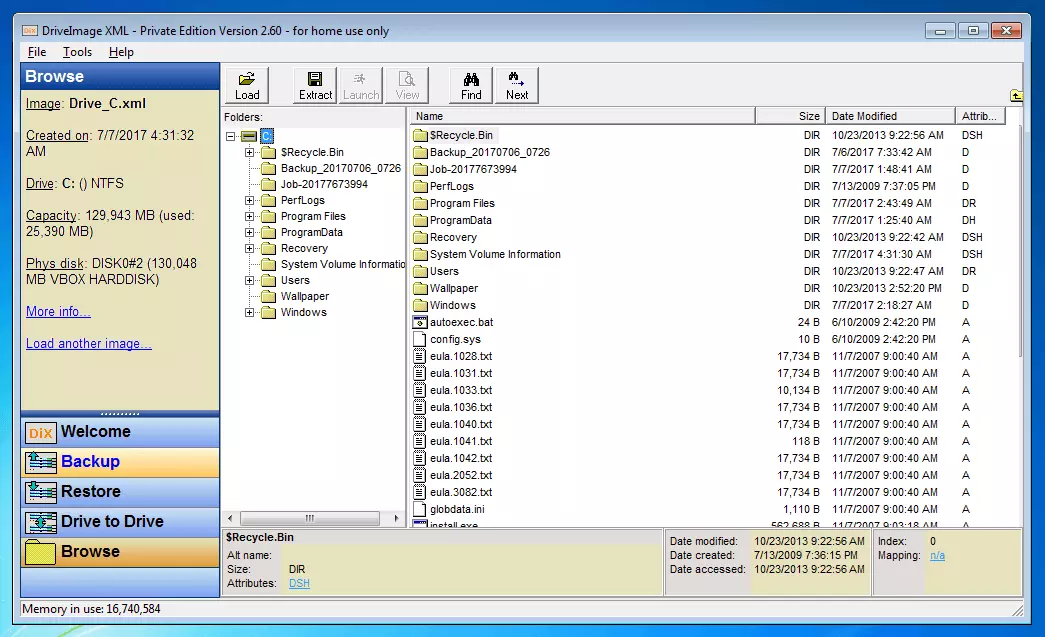 DriveImage XML 2.60: funzione di ricerca