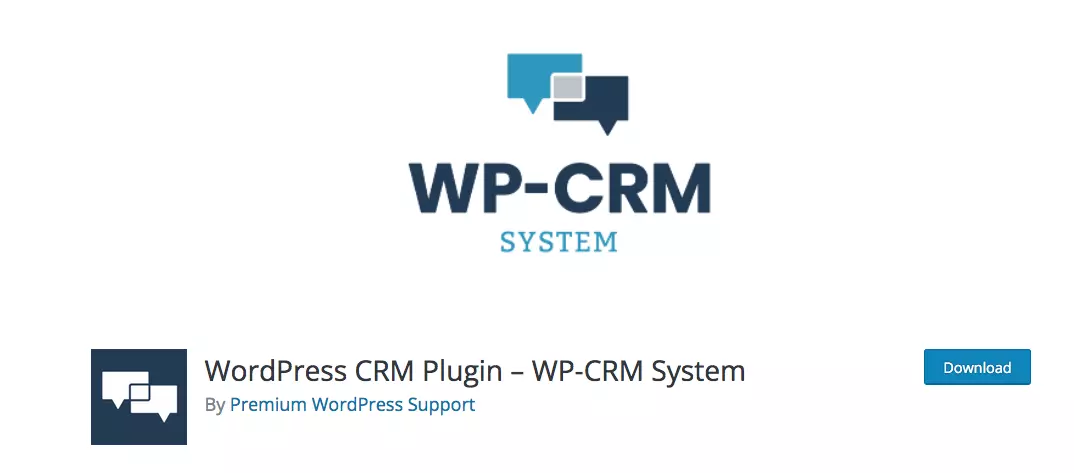 Screenshot di WordPress CRM Plugin sul sito web ufficiale di WordPress