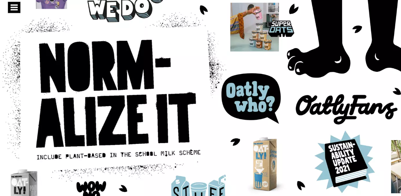 L’homepage dell’azienda Oatly