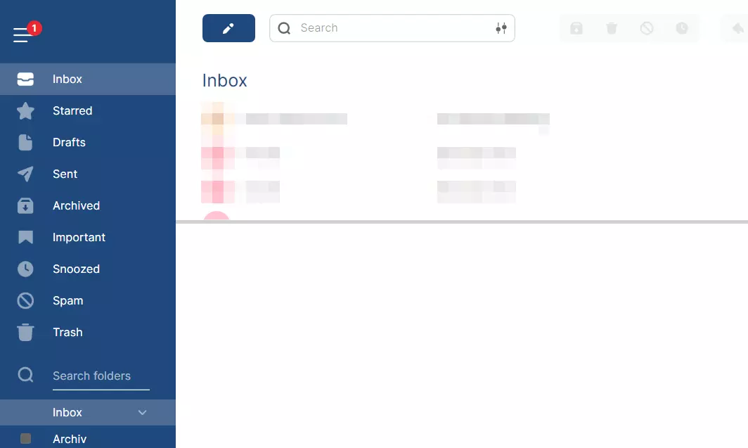 Screenshot dell’interfaccia di Mailbird