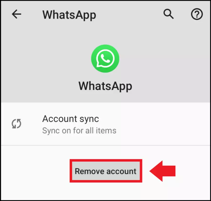 Opzione “Elimina Account” sulle Impostazioni account di Android