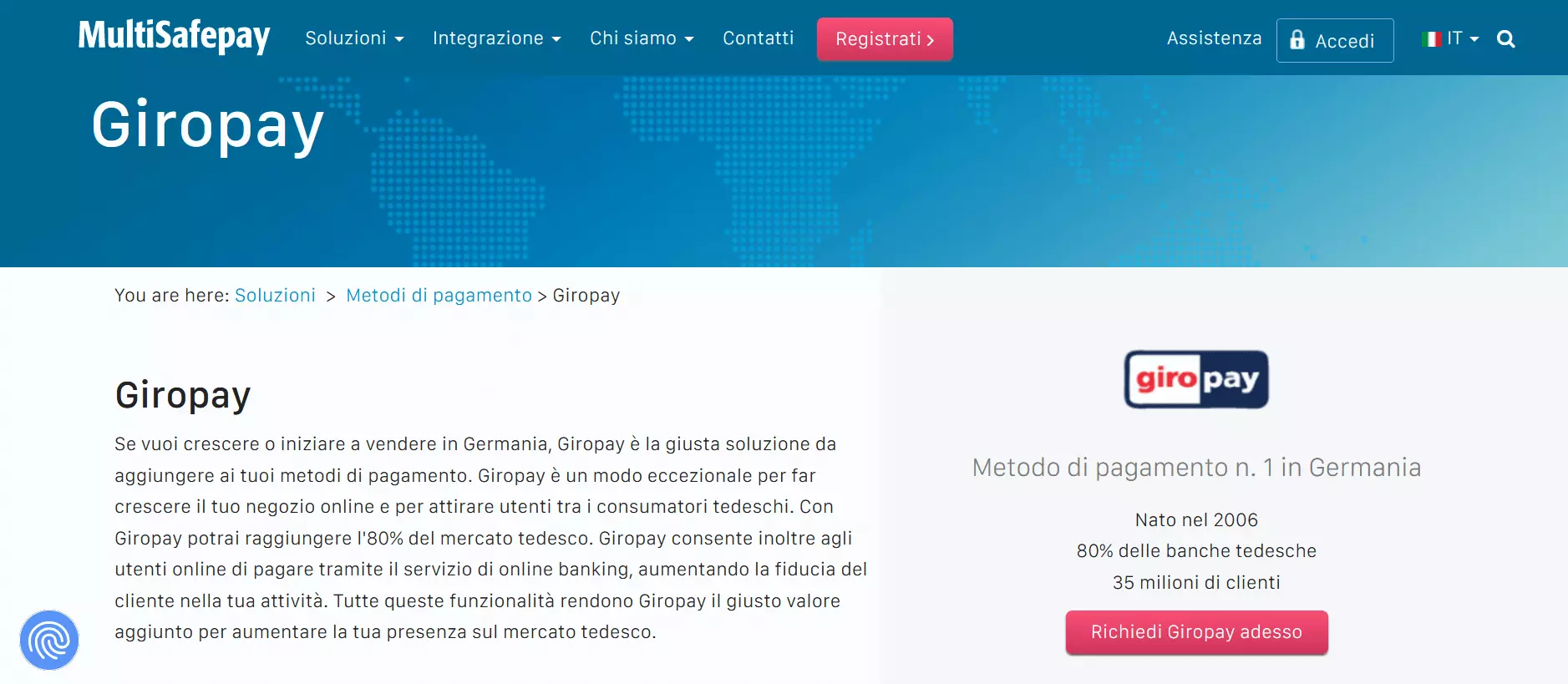 Screenshot di Multisafepay