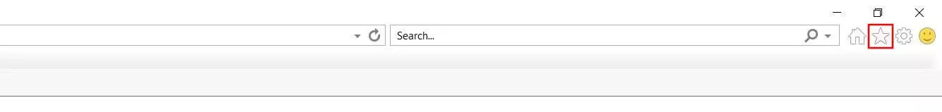 Internet Explorer 11: icona a forma di stella della barra di menu