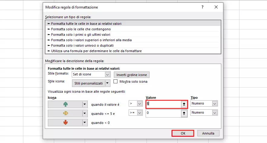 Excel: modificare le regole di formattazione