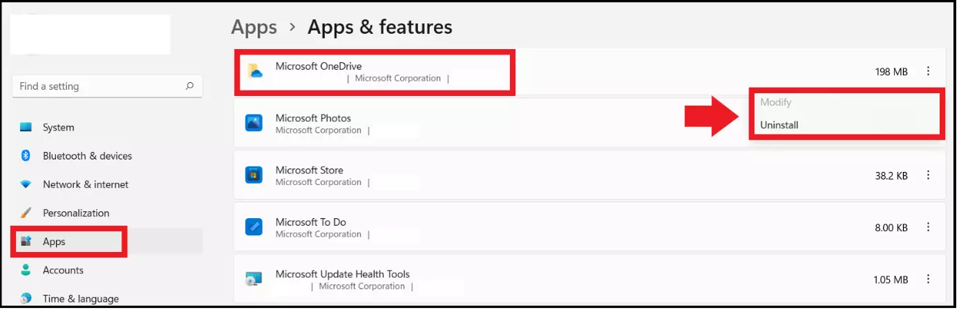 Windows 11: elenco delle app nel menu “App e funzionalità”