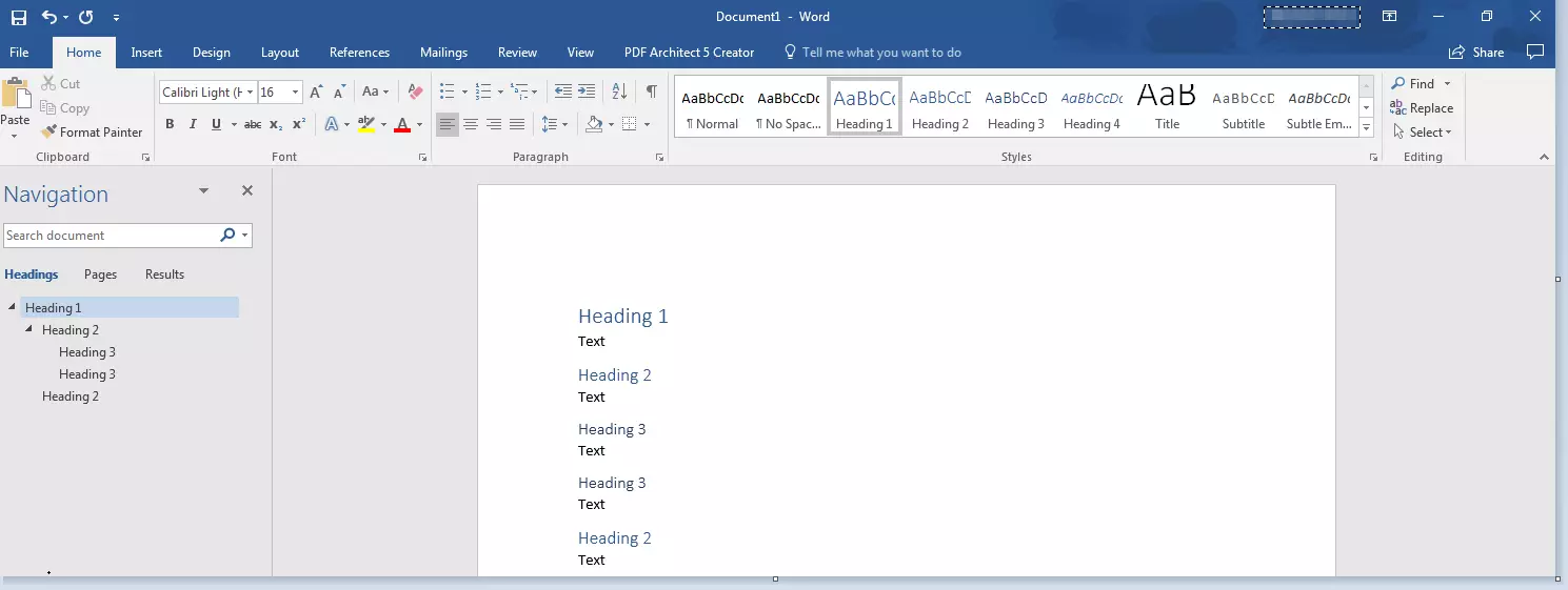 Menu di visualizzazione dei modelli di Word esistenti