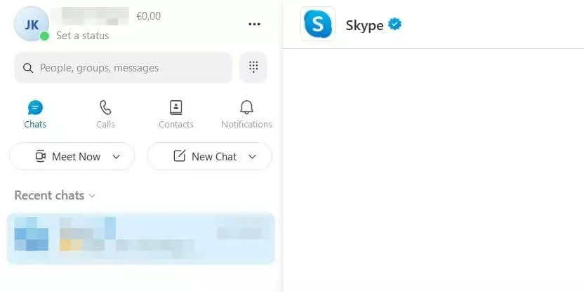 Skype: immagine del profilo tonda