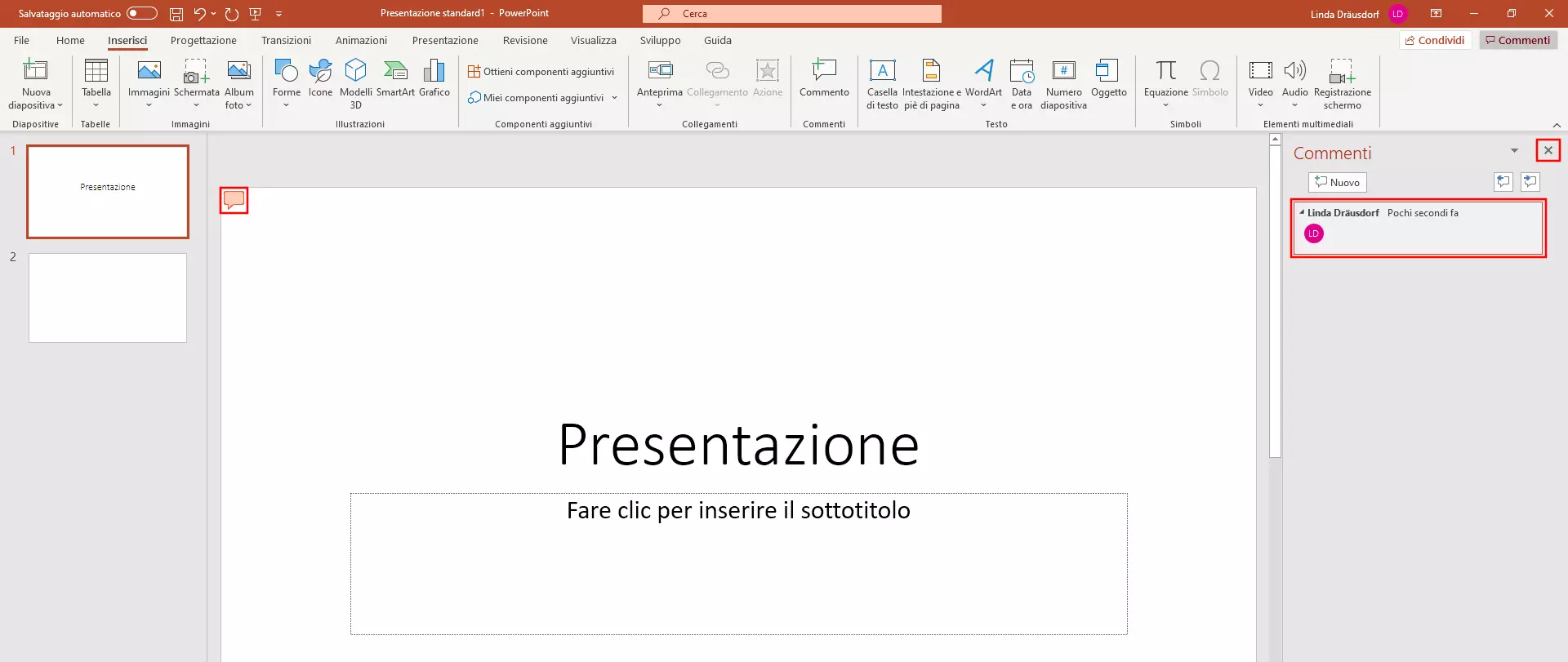 PowerPoint: commenti