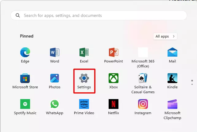 Schermata delle app in Windows 11