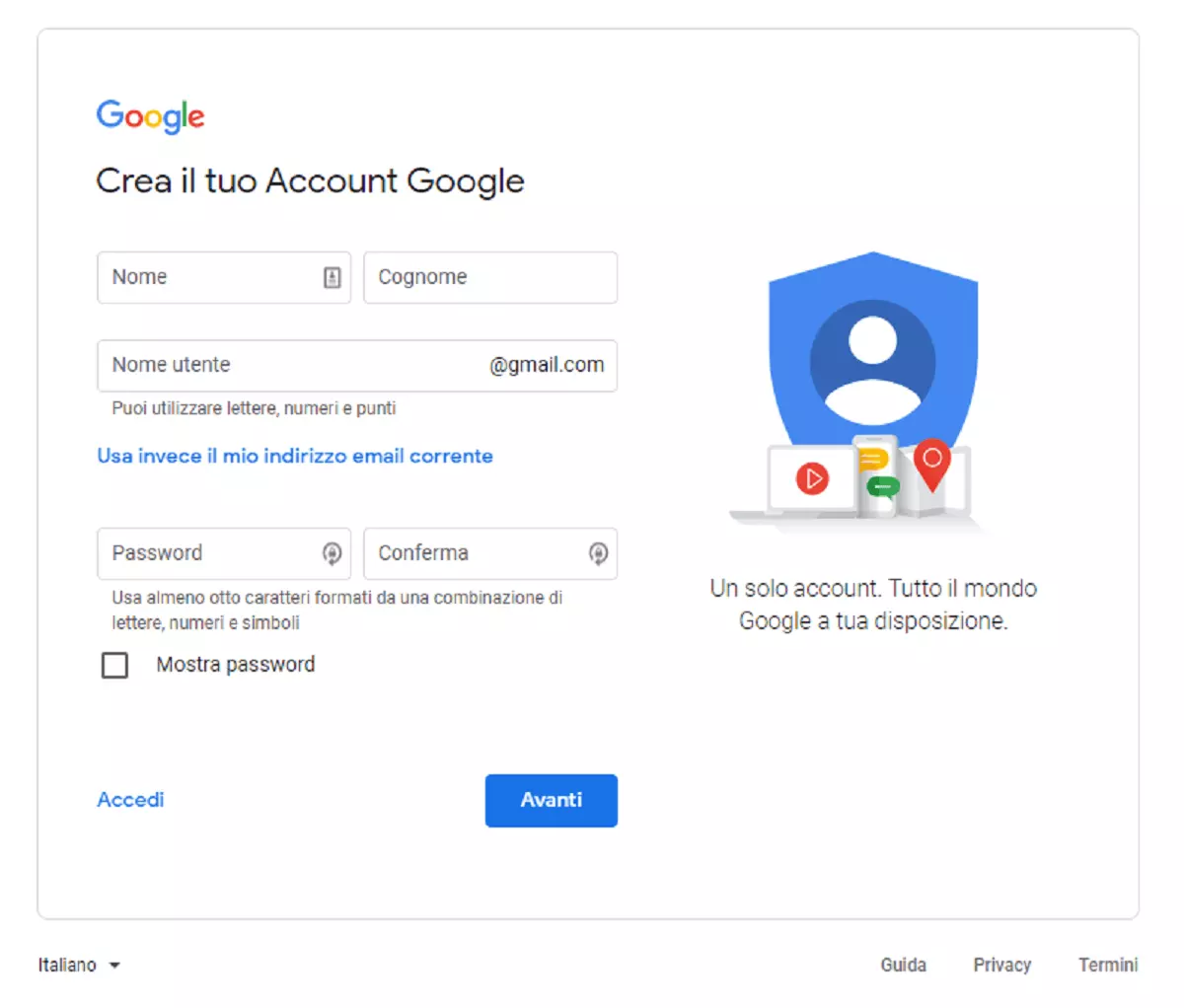 Registrarsi a Google My Business: creare un account Google