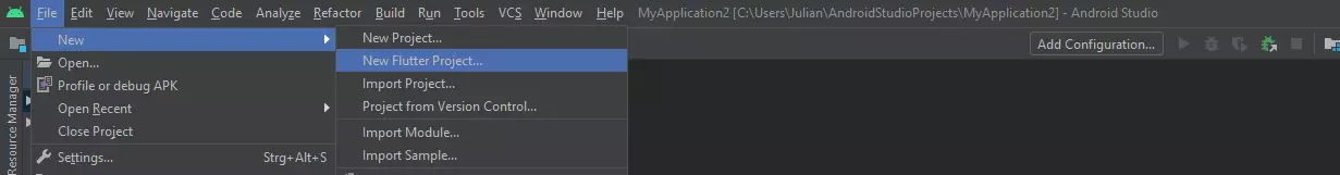 L’installazione del plug-in di Flutter con Android Studio funziona soltanto se avete precedentemente installato l’estensione per il linguaggio di programmazione Dart.