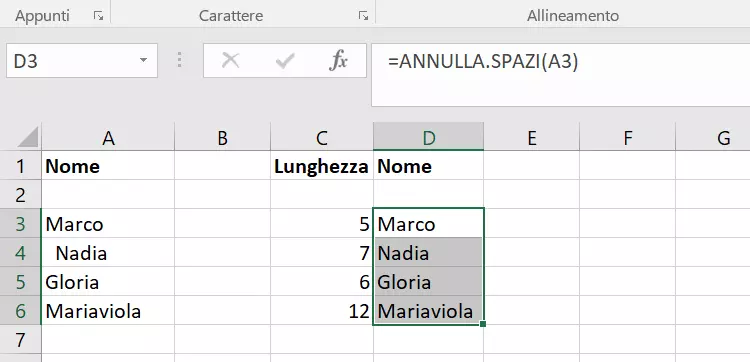 Record di dati riparato correttamente in Excel