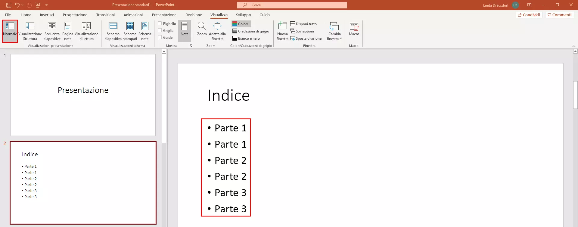 PowerPoint: inserire l’indice