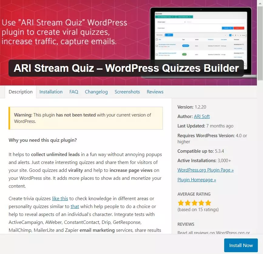 Plug-in per quiz di WordPress: ARI Stream Quiz