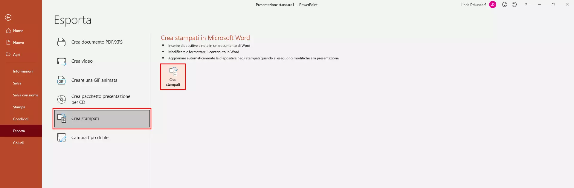 PowerPoint: creare stampati